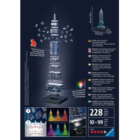 RAVENSBURGER Svietiace 3D puzzle Nočná edícia Empire State Building 216 dielikov