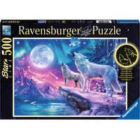 RAVENSBURGER Svietiace puzzle Vytie za súmraku 500 dielikov