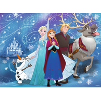 RAVENSBURGER Trblietavé puzzle Ľadové kráľovstvo XXL 100 dielikov
