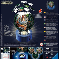 RAVENSBURGER Svietiaci puzzleball Tiger 72 dielikov