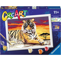 RAVENSBURGER CreArt Maľovanie podľa čísel: Majestátny tiger 24x18cm