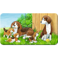 RAVENSBURGER Moje prvé puzzle Zvieracie rodiny 9x2 dielikov
