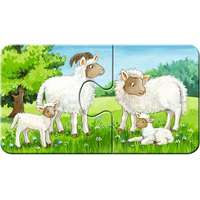 RAVENSBURGER Moje prvé puzzle Zvieracie rodiny 9x2 dielikov