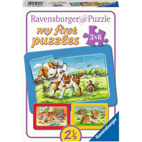 RAVENSBURGER Moje prvé puzzle Zvierací kamaráti 3x6 dielikov