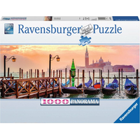 RAVENSBURGER Panoramatické puzzle Gondoly v Benátkach, Taliansko 1000 dielikov