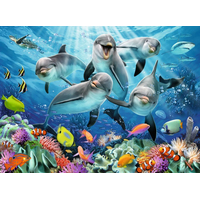 RAVENSBURGER Puzzle Delfíny pri korálovom útese 500 dielikov