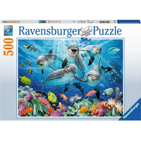 RAVENSBURGER Puzzle Delfíny pri korálovom útese 500 dielikov
