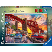 RAVENSBURGER Puzzle Forth Bridge pri západe slnka, Škótsko 1000 dielikov