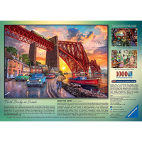 RAVENSBURGER Puzzle Forth Bridge pri západe slnka, Škótsko 1000 dielikov