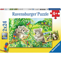 RAVENSBURGER Puzzle Koaly a pandy 2x24 dielikov