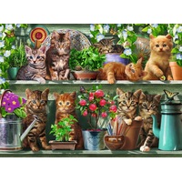 RAVENSBURGER Puzzle Mačky na poličke 500 dielikov