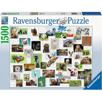 RAVENSBURGER Puzzle Koláž so zvieracími ksichtíkmi 1500 dielikov