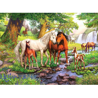 RAVENSBURGER Puzzle Kone pri rieke XXL 300 dielikov