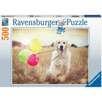 RAVENSBURGER Puzzle Labrador s balónikmi 500 dielikov