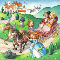 RAVENSBURGER Puzzle Malé princezné 3x49 dielikov