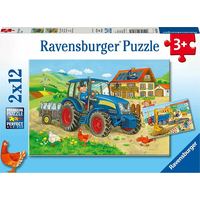 RAVENSBURGER Puzzle Na stavenisku 2x12 dielikov