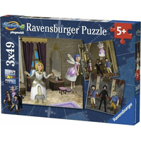 RAVENSBURGER Puzzle Playmobil Kráľovská svadba 3x49 dielikov