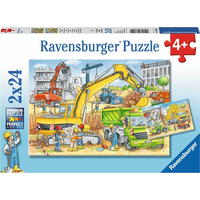 RAVENSBURGER Puzzle Práca na stavbe 2x24 dielikov