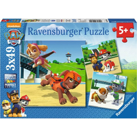 RAVENSBURGER Puzzle Tlapková patrola: Štvornohý tím 3x49 dielikov