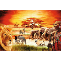 RAVENSBURGER Puzzle Savana - hrdí Masajovia 3000 dielikov