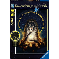 RAVENSBURGER Svietiace puzzle Žiariaci lev 500 dielikov