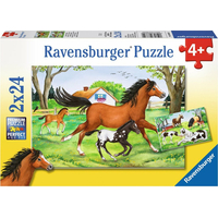 RAVENSBURGER Puzzle Svet koní 2x24 dielikov