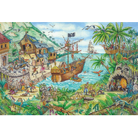 SCHMIDT Puzzle V pirátskej zátoke 100 dielikov + darček (pirátska vlajka)
