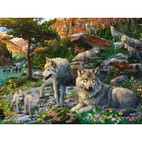 RAVENSBURGER Puzzle Vlci na jar 1500 dielikov