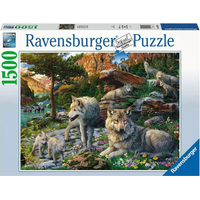 RAVENSBURGER Puzzle Vlci na jar 1500 dielikov