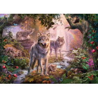 RAVENSBURGER Puzzle Vlčia rodina v lete 1000 dielikov