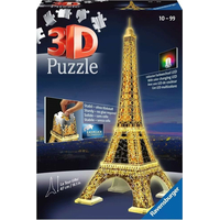 RAVENSBURGER Svietiace 3D puzzle Nočná edícia Eiffelova veža 216 dielikov