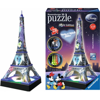 RAVENSBURGER Svietiace 3D puzzle Nočná edícia Eiffelova veža Disney 216 dielikov