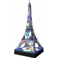 RAVENSBURGER Svietiace 3D puzzle Nočná edícia Eiffelova veža Disney 216 dielikov