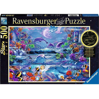 RAVENSBURGER Svietiace puzzle Magický spln 500 dielikov