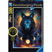 RAVENSBURGER Svietiace puzzle Mesačný vlk 500 dielikov