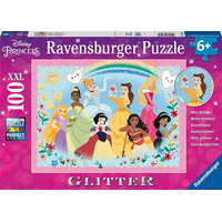 RAVENSBURGER Trblietavé puzzle Disney princeznej: Silné, krásne a neuveriteľne odvážne XXL 100 dielikov