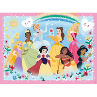 RAVENSBURGER Trblietavé puzzle Disney princeznej: Silné, krásne a neuveriteľne odvážne XXL 100 dielikov