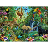 RAVENSBURGER Puzzle Zvieratá v džungli XXL 200 dielikov