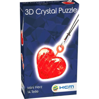 HCM KINZEL 3D Crystal puzzle prívesok Mini srdce 14 dielikov
