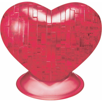 HCM KINZEL 3D Crystal puzzle Srdce červené 46 dielikov