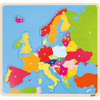 GOKI Drevené puzzle Mapa Európy 35 dielikov
