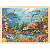 GOKI Drevené puzzle Veľký bariérový útes 96 dielikov