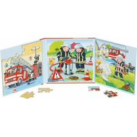 GOKI Magnetická puzzle kniha Hasičský zbor 2x20 dielikov