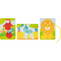 GOKI Prevliekacie obrázky - papagáj, lev a zebra