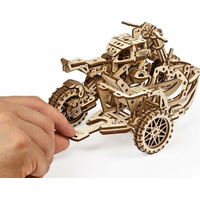 UGEARS 3D puzzle Motorka so sajdkárou 380 dielikov