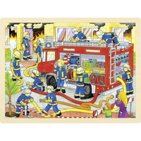 GOKI Drevené puzzle Boj s ohňom 48 dielikov