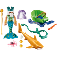 PLAYMOBIL® Magic 70097 Kráľ morí so žraločím kočiarom