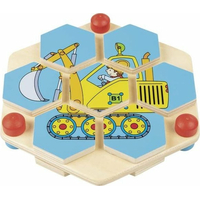 GOKI Puzzle hexagon Stavebné stroje