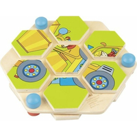 GOKI Puzzle hexagon Stavebné stroje