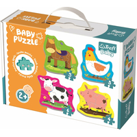 TREFL Baby puzzle Zvieratá na farme 4v1 (3,4,5,6 dielikov)